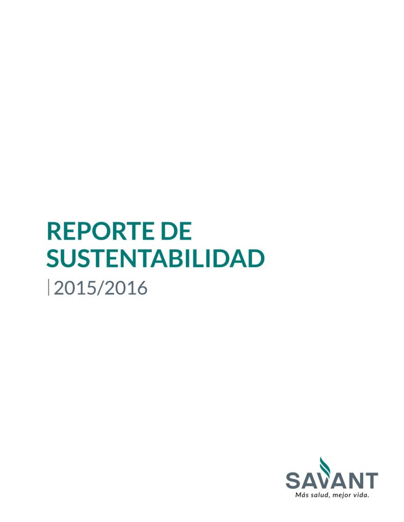 SAVANT Con Reporte De Sustentabilidad - Visión Sustentable